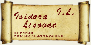 Isidora Lisovac vizit kartica